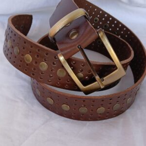 Cinturón Unisex Troquelado Chocolate